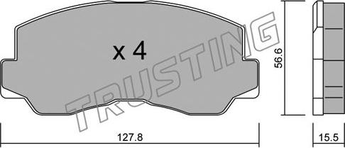 Trusting 114.0 - Bremsbelagsatz, Scheibenbremse alexcarstop-ersatzteile.com