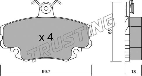 Trusting 122.0 - Bremsbelagsatz, Scheibenbremse alexcarstop-ersatzteile.com