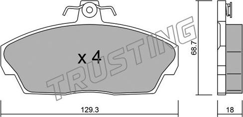 Trusting 177.1 - Bremsbelagsatz, Scheibenbremse alexcarstop-ersatzteile.com