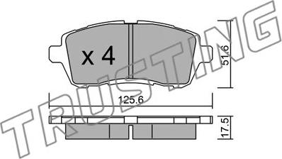 Trusting 809.2 - Bremsbelagsatz, Scheibenbremse alexcarstop-ersatzteile.com