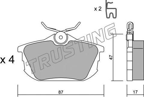 Trusting 356.0 - Bremsbelagsatz, Scheibenbremse alexcarstop-ersatzteile.com