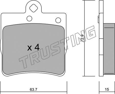 Trusting 352.0 - Bremsbelagsatz, Scheibenbremse alexcarstop-ersatzteile.com