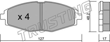 Trusting 302.0 - Bremsbelagsatz, Scheibenbremse alexcarstop-ersatzteile.com