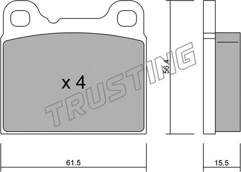 Trusting 209.0 - Bremsbelagsatz, Scheibenbremse alexcarstop-ersatzteile.com