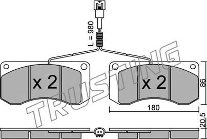 Trusting 281.1 - Bremsbelagsatz, Scheibenbremse alexcarstop-ersatzteile.com