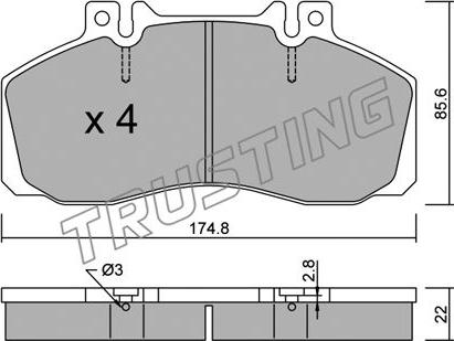 Trusting 276.0 - Bremsbelagsatz, Scheibenbremse alexcarstop-ersatzteile.com