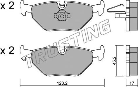 Trusting 270.0 - Bremsbelagsatz, Scheibenbremse alexcarstop-ersatzteile.com