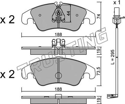 Trusting 791.0W - Bremsbelagsatz, Scheibenbremse alexcarstop-ersatzteile.com