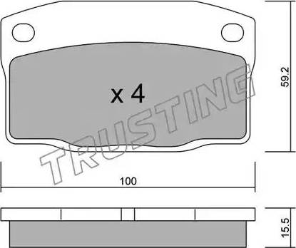 Trusting 742.0 - Bremsbelagsatz, Scheibenbremse alexcarstop-ersatzteile.com