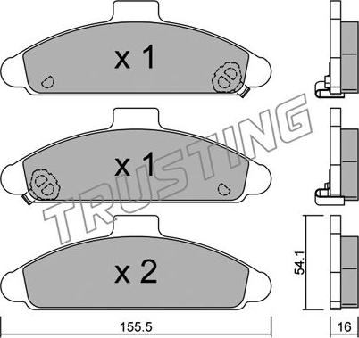 Trusting 739.0 - Bremsbelagsatz, Scheibenbremse alexcarstop-ersatzteile.com