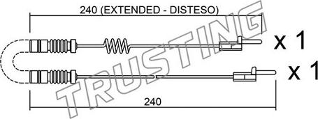 Trusting SU.109K - Warnkontakt, Bremsbelagverschleiß alexcarstop-ersatzteile.com