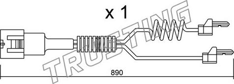 Trusting SU.103 - Warnkontakt, Bremsbelagverschleiß alexcarstop-ersatzteile.com