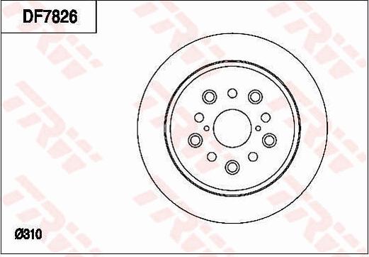 TRW DF7826 - Bremsscheibe alexcarstop-ersatzteile.com