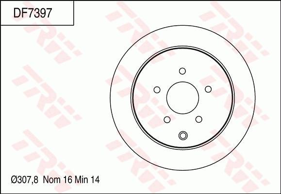 TRW DF7397 - Bremsscheibe alexcarstop-ersatzteile.com