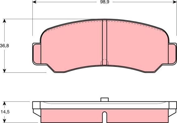 TRW GDB946 - Bremsbelagsatz, Scheibenbremse alexcarstop-ersatzteile.com