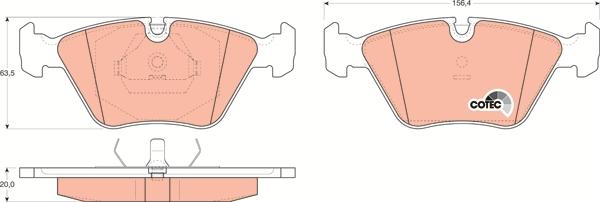 TRW GDB916 - Bremsbelagsatz, Scheibenbremse alexcarstop-ersatzteile.com