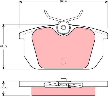 TRW GDB466 - Bremsbelagsatz, Scheibenbremse alexcarstop-ersatzteile.com