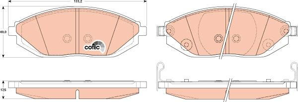 TRW GDB4606 - Bremsbelagsatz, Scheibenbremse alexcarstop-ersatzteile.com