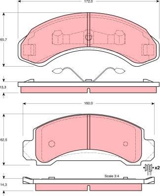 TRW GDB4004 - Bremsbelagsatz, Scheibenbremse alexcarstop-ersatzteile.com