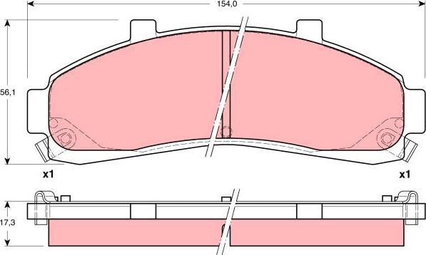 TRW GDB4010 - Bremsbelagsatz, Scheibenbremse alexcarstop-ersatzteile.com