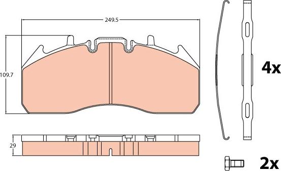 TRW GDB5096 - Bremsbelagsatz, Scheibenbremse alexcarstop-ersatzteile.com