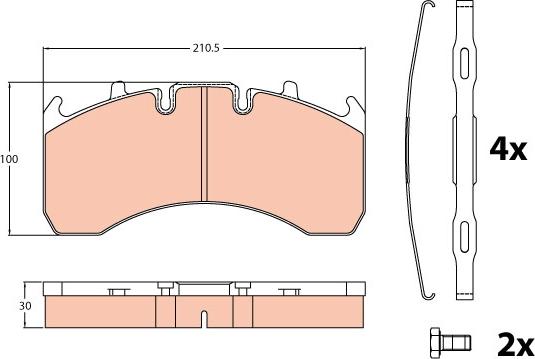 TRW GDB5098 - Bremsbelagsatz, Scheibenbremse alexcarstop-ersatzteile.com