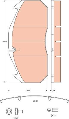 TRW GDB5065 - Bremsbelagsatz, Scheibenbremse alexcarstop-ersatzteile.com