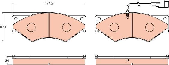 TRW GDB5063 - Bremsbelagsatz, Scheibenbremse alexcarstop-ersatzteile.com