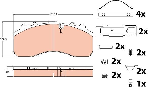 TRW GDB5067 - Bremsbelagsatz, Scheibenbremse alexcarstop-ersatzteile.com