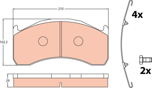 TRW GDB5089 - Bremsbelagsatz, Scheibenbremse alexcarstop-ersatzteile.com