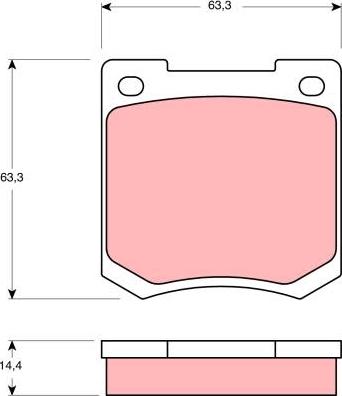 TRW GDB535 - Bremsbelagsatz, Scheibenbremse alexcarstop-ersatzteile.com