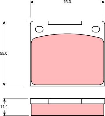 TRW GDB533 - Bremsbelagsatz, Scheibenbremse alexcarstop-ersatzteile.com