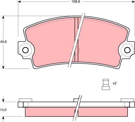 TRW GDB149 - Bremsbelagsatz, Scheibenbremse alexcarstop-ersatzteile.com