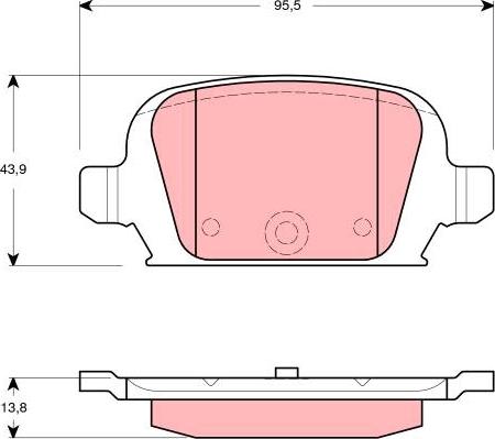 TRW GDB1412 - Bremsbelagsatz, Scheibenbremse alexcarstop-ersatzteile.com