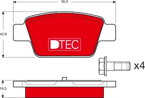 TRW GDB1485DTE - Bremsbelagsatz, Scheibenbremse alexcarstop-ersatzteile.com