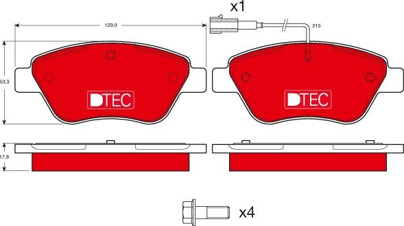 TRW GDB1482DTE - Bremsbelagsatz, Scheibenbremse alexcarstop-ersatzteile.com