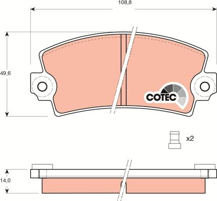 TRW GDB148 - Bremsbelagsatz, Scheibenbremse alexcarstop-ersatzteile.com