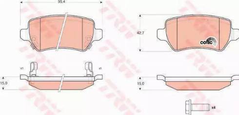 BOSCH F 026 000 030 - Bremsbelagsatz, Scheibenbremse alexcarstop-ersatzteile.com