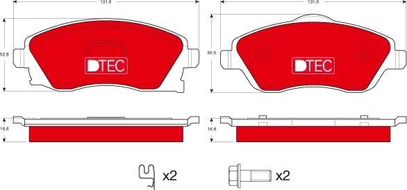 TRW GDB1570DTE - Bremsbelagsatz, Scheibenbremse alexcarstop-ersatzteile.com