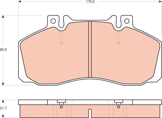 TRW GDB1695 - Bremsbelagsatz, Scheibenbremse alexcarstop-ersatzteile.com