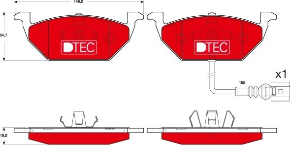 TRW GDB1658DTE - Bremsbelagsatz, Scheibenbremse alexcarstop-ersatzteile.com