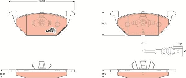 TRW GDB1658 - Bremsbelagsatz, Scheibenbremse alexcarstop-ersatzteile.com