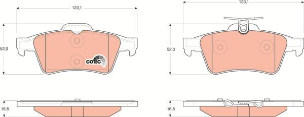 TRW GDB1621 - Bremsbelagsatz, Scheibenbremse alexcarstop-ersatzteile.com