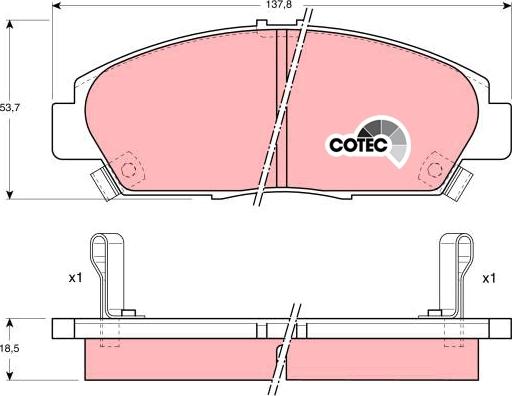 TRW GDB1061 - Bremsbelagsatz, Scheibenbremse alexcarstop-ersatzteile.com