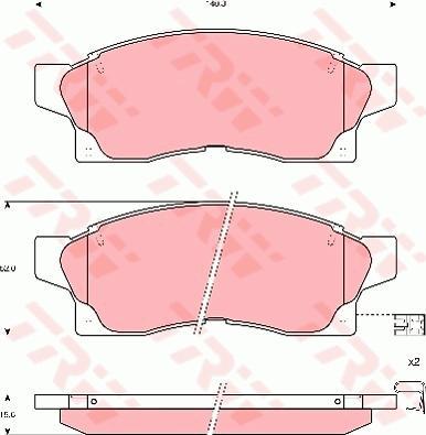 TRW GDB1062 - Bremsbelagsatz, Scheibenbremse alexcarstop-ersatzteile.com