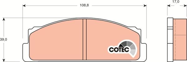 TRW GDB106 - Bremsbelagsatz, Scheibenbremse alexcarstop-ersatzteile.com