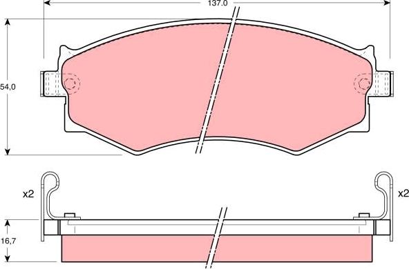 TRW GDB1008 - Bremsbelagsatz, Scheibenbremse alexcarstop-ersatzteile.com