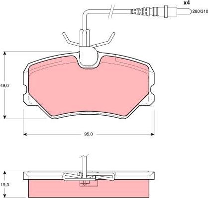 TRW GDB1039 - Bremsbelagsatz, Scheibenbremse alexcarstop-ersatzteile.com