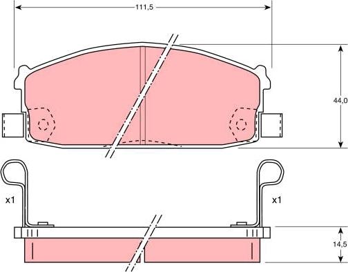 TRW GDB1020 - Bremsbelagsatz, Scheibenbremse alexcarstop-ersatzteile.com