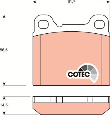 TRW GDB1160 - Bremsbelagsatz, Scheibenbremse alexcarstop-ersatzteile.com